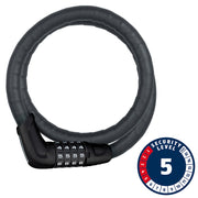 Abus, Tresor 6615C Steel-O-Flex, Cable Lock, Combo, 15mm, 85cm, 2.8', Black
