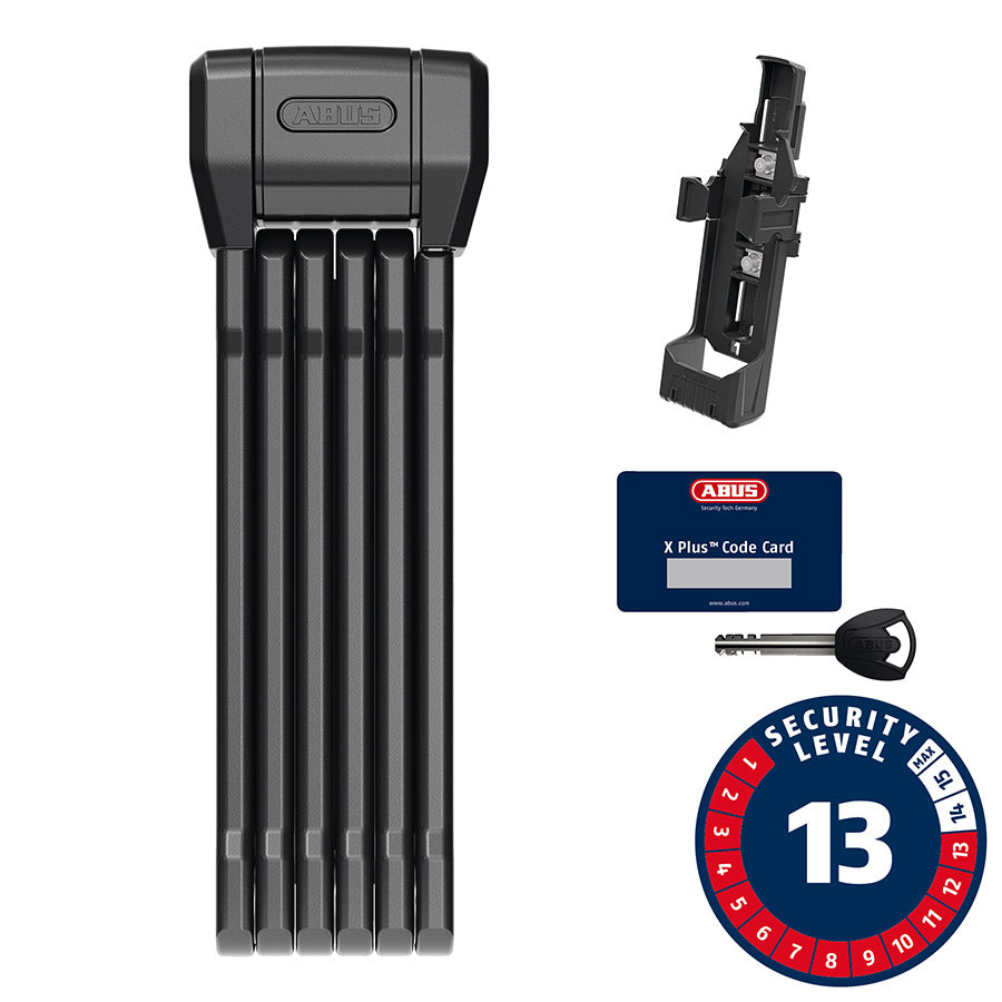 Abus, Bordo XPlus 6200K, Folding Lock, Key, 5mm, 90cm, 3.0', SH, Black