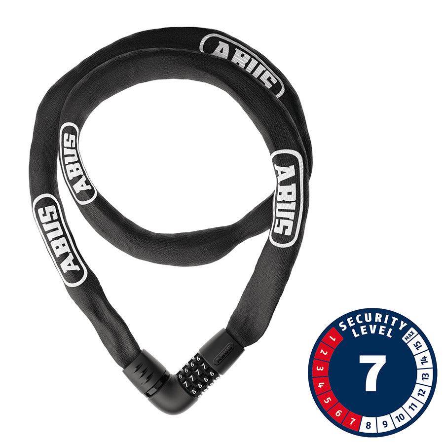 Abus, Tresor 6807C, Chain Lock, Combination, 7mm, 85cm, 2.8', Black