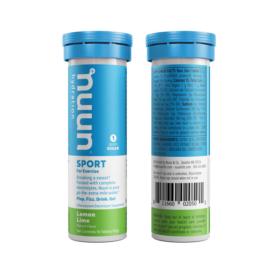 Nuun, Sport, Drink Mix, Lemon Lime, Box of 8, 10 servings