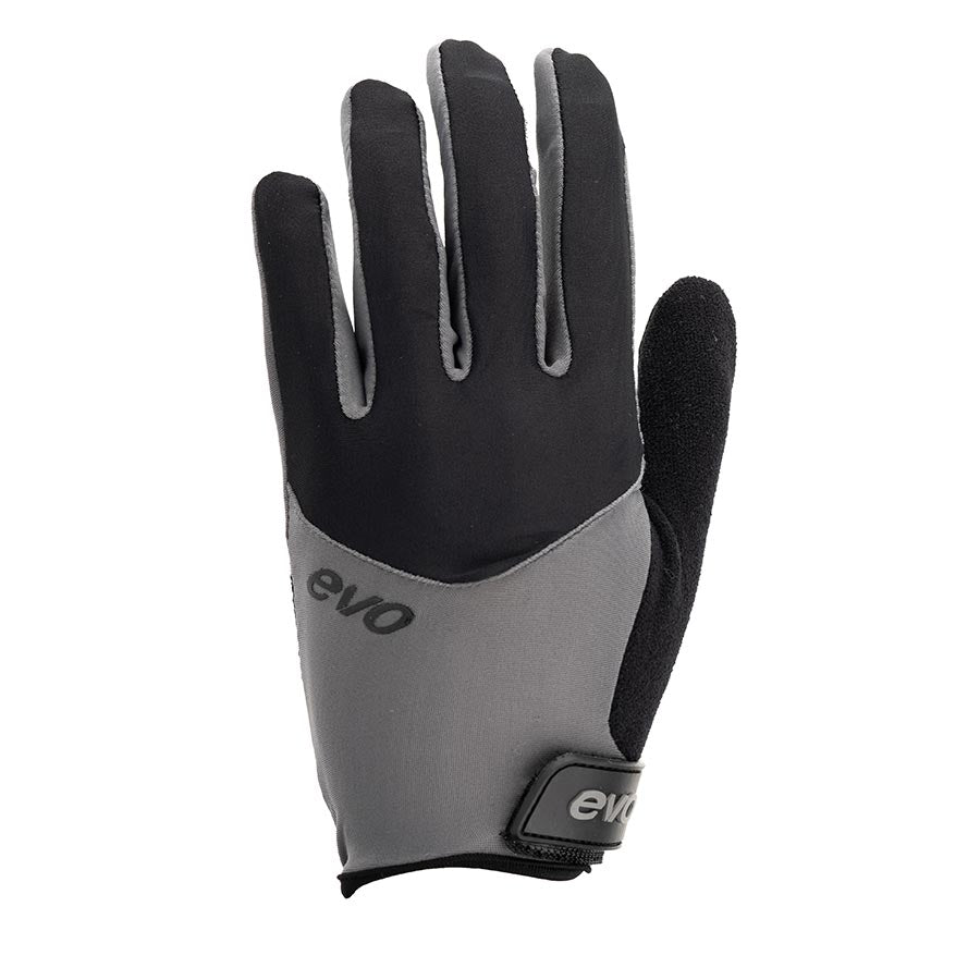 EVO, Palmer Comp Trail, Full Finger Gloves, Black/Grey, XS, Pair