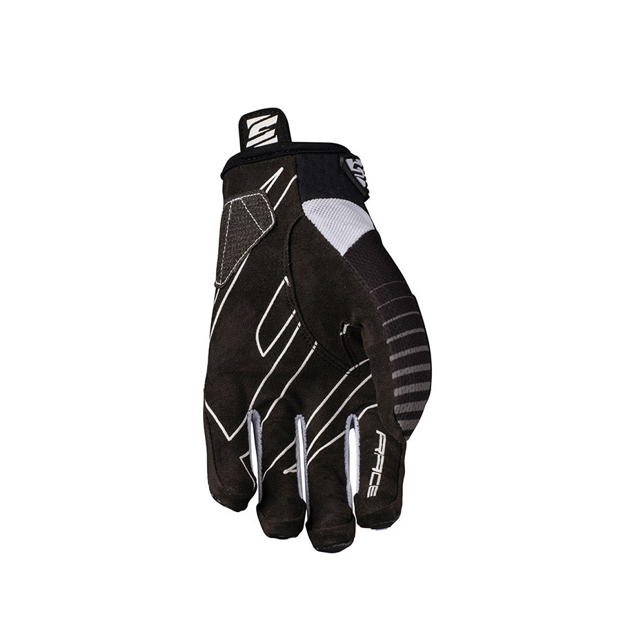 Five Gloves, Race, Full Finger Gloves, White/Black, 3XL, Pair