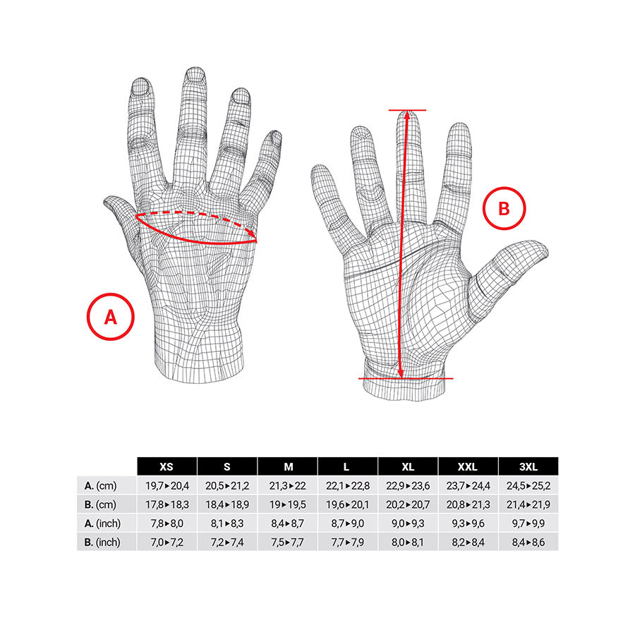 Five Gloves, Race, Full Finger Gloves, White/Black, 3XL, Pair