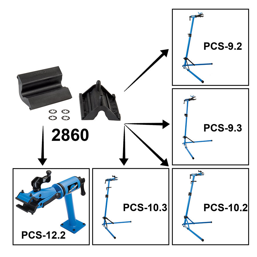 Park Tool, 2860, Rubber jaw covers, for PCS-9.2, PCS-9.3, PCS-10.2, PCS-10.3, and PCS-12.2