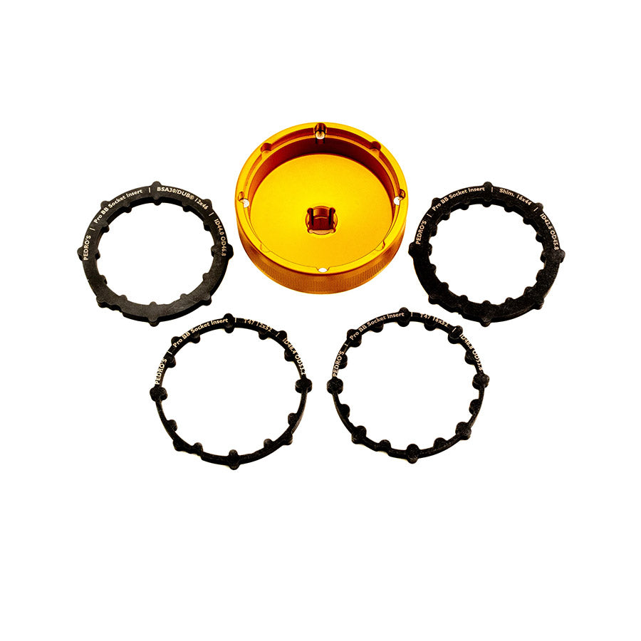 Pedros, Pro BB Socket, Bottom Bracket Tool, Shiamno 16x44, BSA30/DUB 12x46, T47 16x52, & T47 12x52, Set