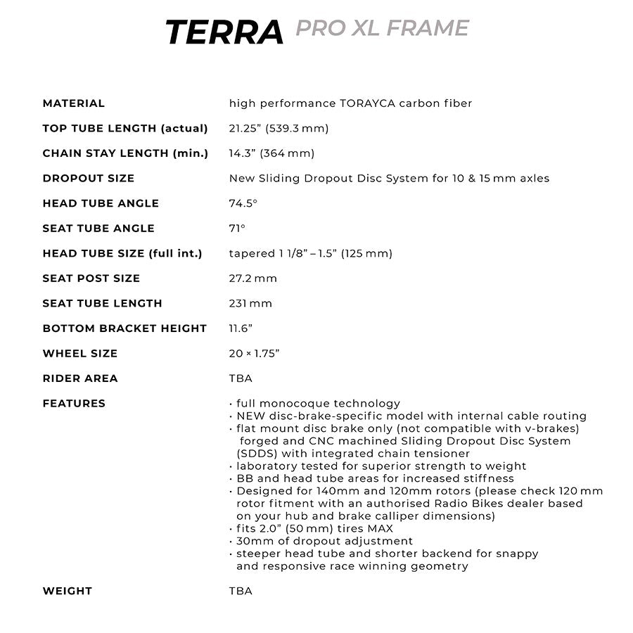 Radio Raceline, Terra Disc Pro XL, Black, 21.25''