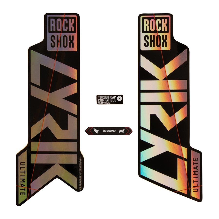 RockShox, Lyrik Ultimate Decal Kit, Matte Copper for Gloss Black Lowers