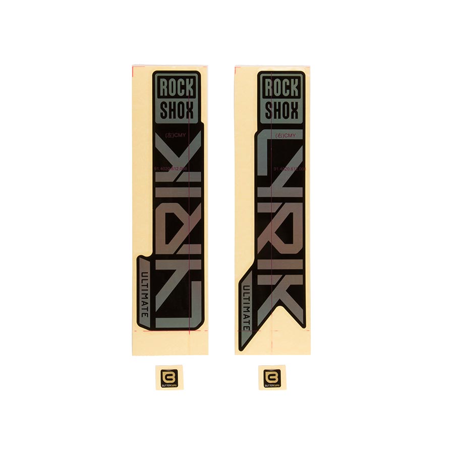 RockShox, Decal Kit for Lyrik Ultimate for 2023, Matte Copper for High Gloss Black