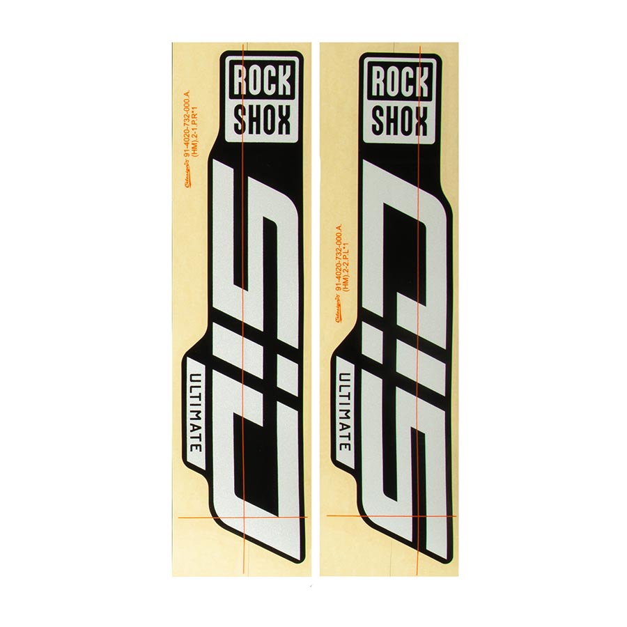 RockShox, Decal Kit for SID 35 D1, Gloss Polar Foil for Blue Crush, Kit