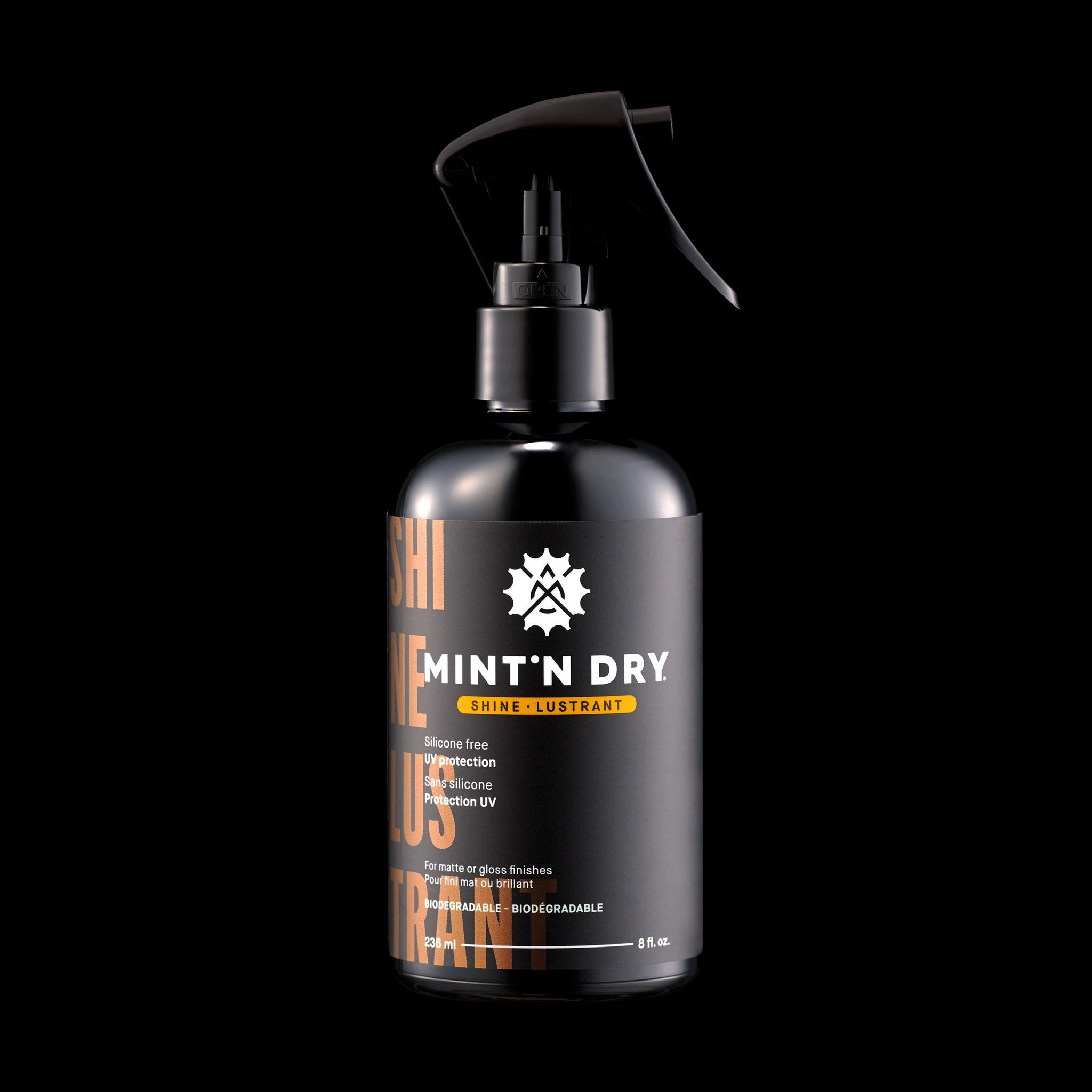 MINT'N DRY Bike Shine - Protection sans silicone contre la poussière, l'eau et les dommages causés par les UV