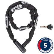 Abus, Chaîne Steel-O-Chain 5805K avec serrure à clé, 5mm x 110cm (5mm x 3.6'), Noir