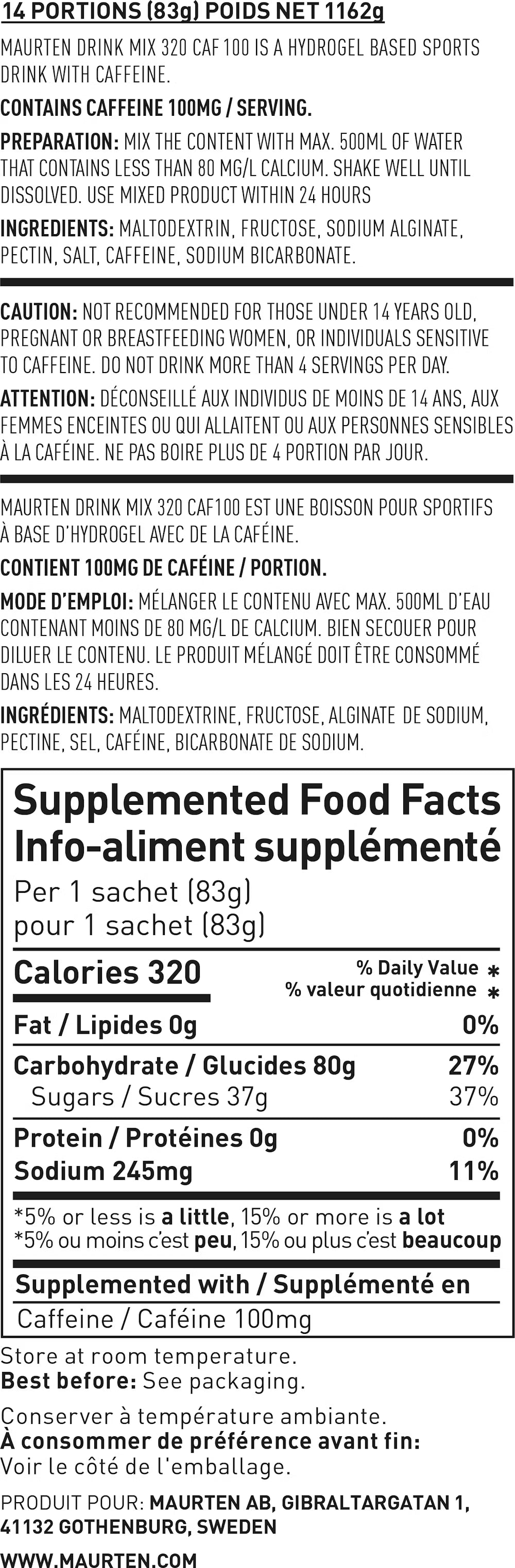 Maurten Drink Mix 320 Caf 100